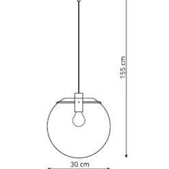 Sklep Kaja Czarny żyrandol z kloszem ⌀30cm LP-004/1P L BK PUERTO | Kaja Cheap