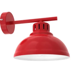 Sklep Kaja Czerwona lampa ścienna, kinkiet z kloszem LX 9222 z serii SVEN | Kaja* Kinkiety Tradycyjne