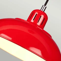 Sklep Kaja Czerwona lampa wisząca, do kuchni FRANKLIN-P-RED z serii FRANKLIN czerwone Best