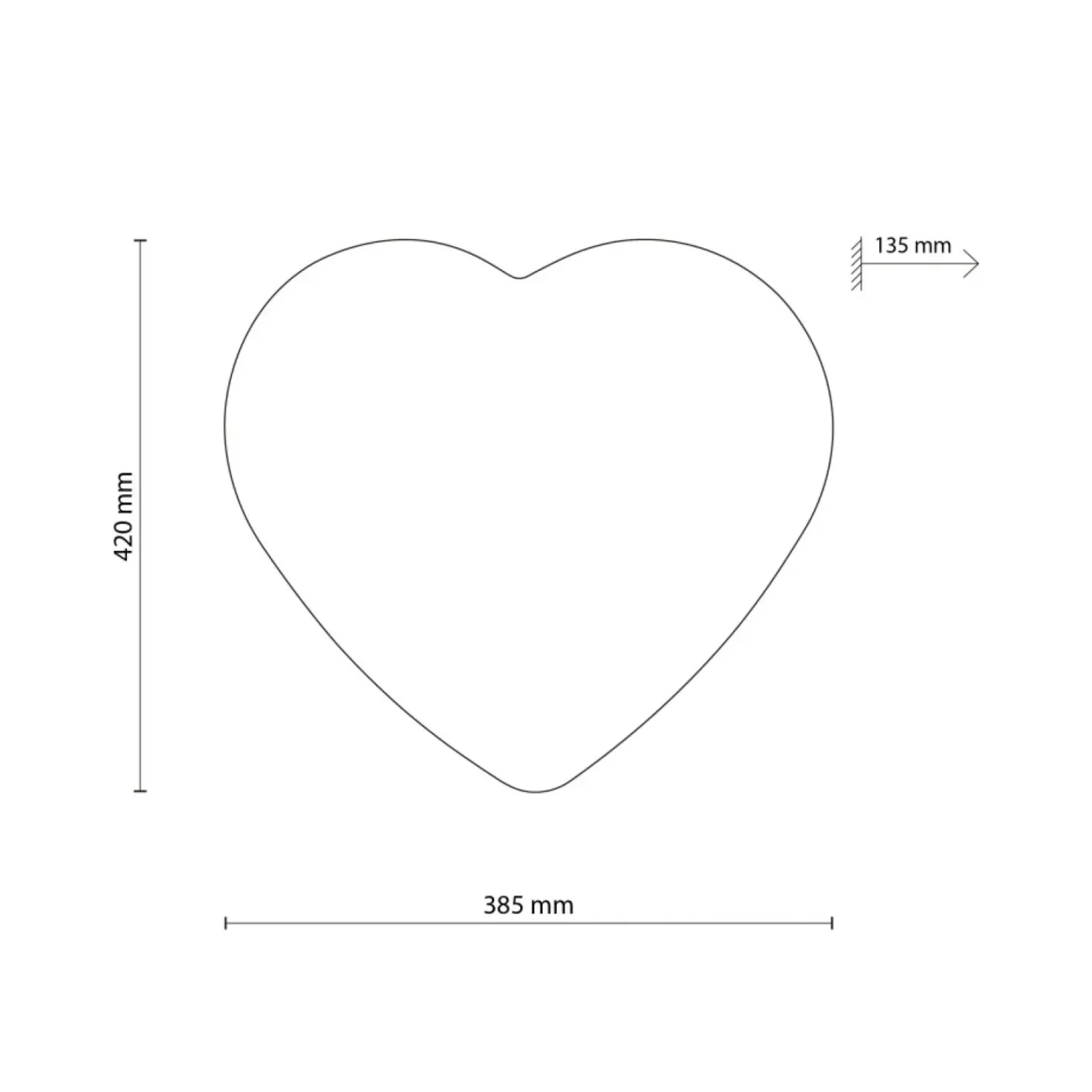 Sklep Kaja Czerwono-biała lampa sufitowa, kształt serca TK 10777 z serii HEART Flash Sale