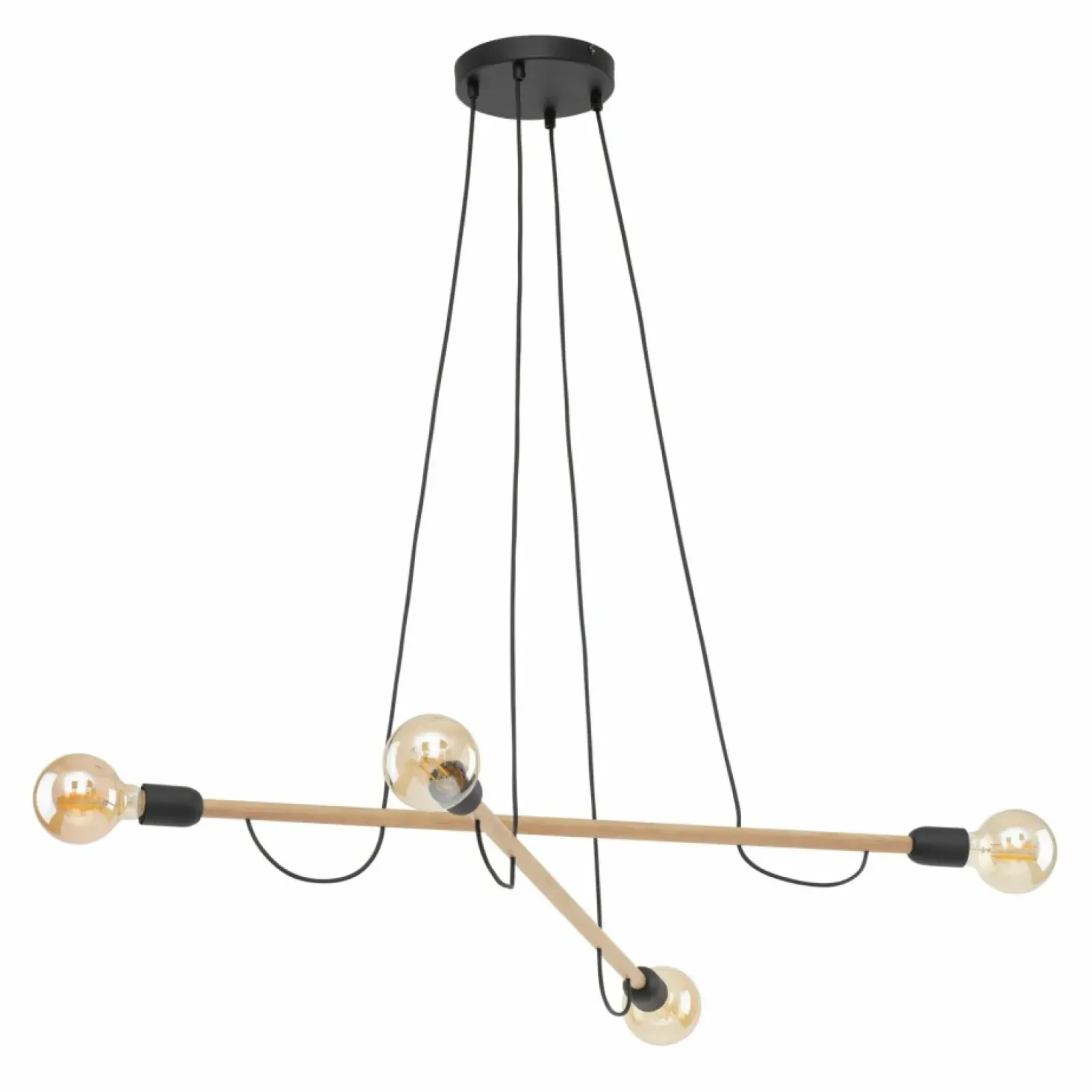 Sklep Kaja Czterokierunkowa, drewniana lampa wisząca TK 4952 z serii HELIX WOOD Online