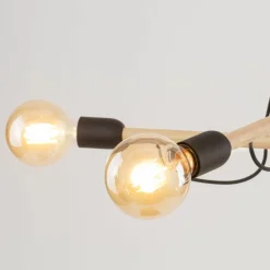 Sklep Kaja Czterokierunkowa, drewniana lampa wisząca TK 4952 z serii HELIX WOOD Online
