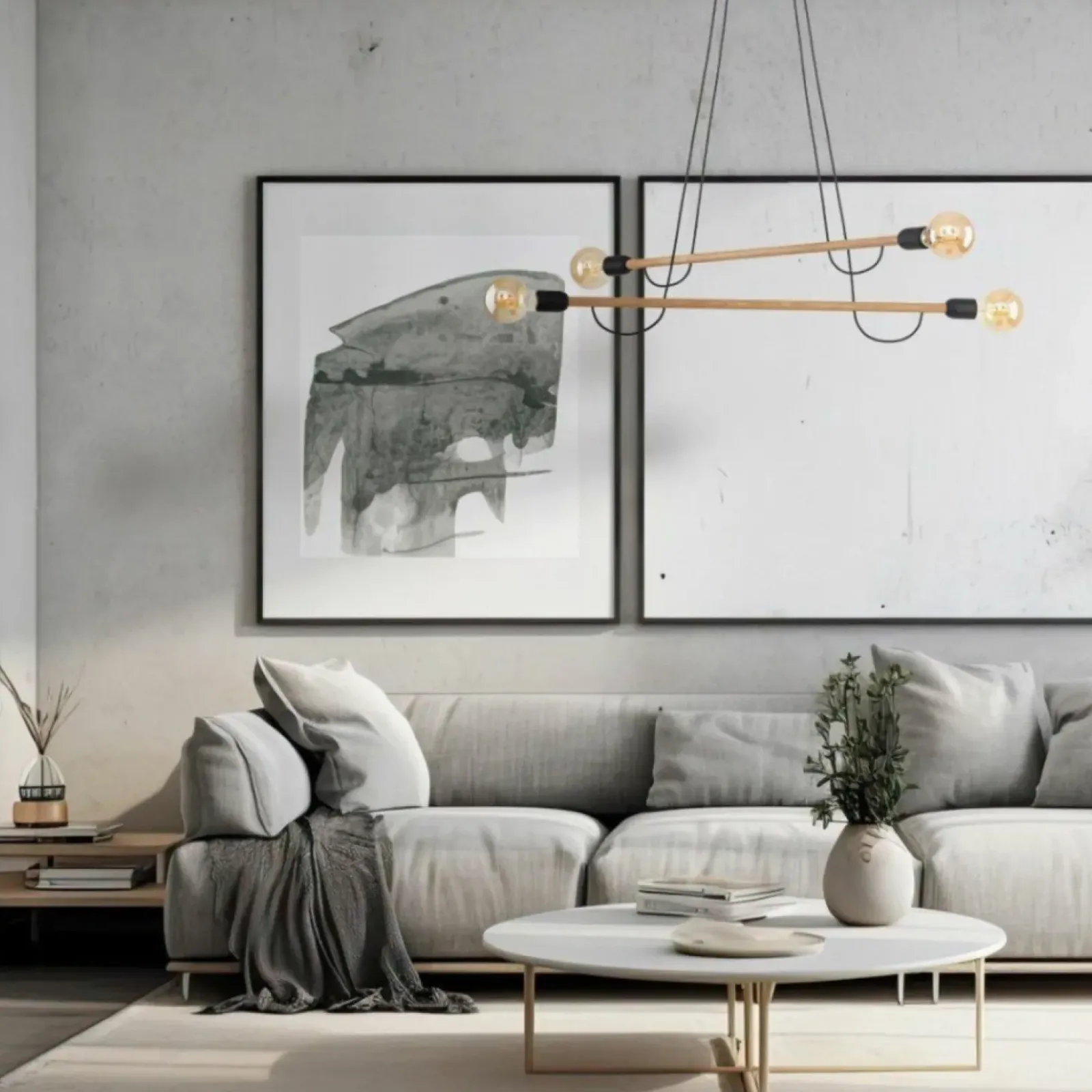 Sklep Kaja Czterokierunkowa, drewniana lampa wisząca TK 4952 z serii HELIX WOOD Online