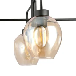 Sklep Kaja Czteropunktowa, czarna lampa sufitowa 1165/4 LUKKA | Kaja Oświetlenie Cheap