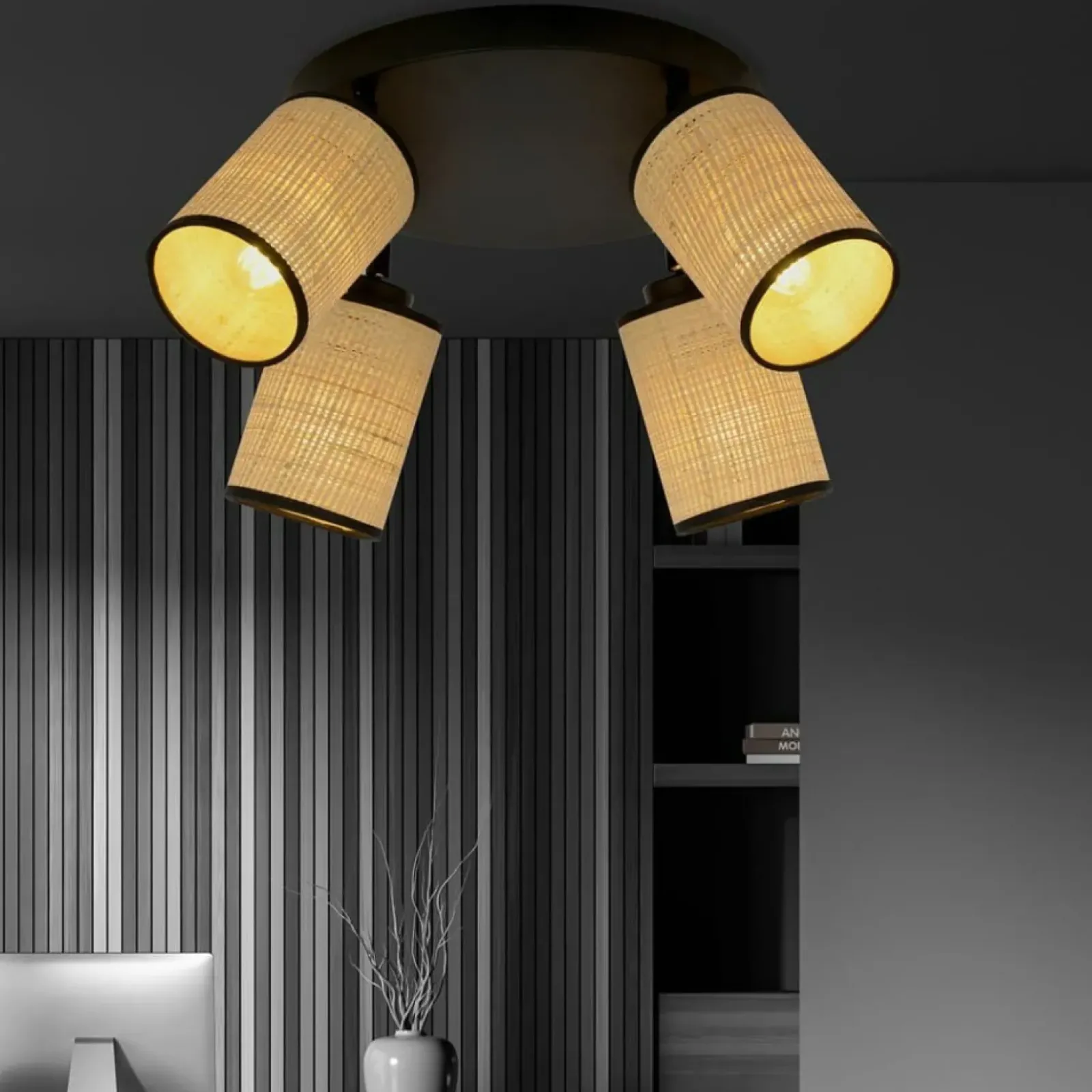 Sklep Kaja Czteropunktowa lampa sufitowa w stylu eco 1151/4PREM YOGA | Kaja Discount