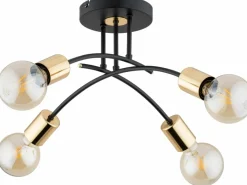 Sklep Kaja Czteroramienna, loftowa lampa sufitowa bez kloszy AL 63136 z serii DANEL | Kaja Cheap