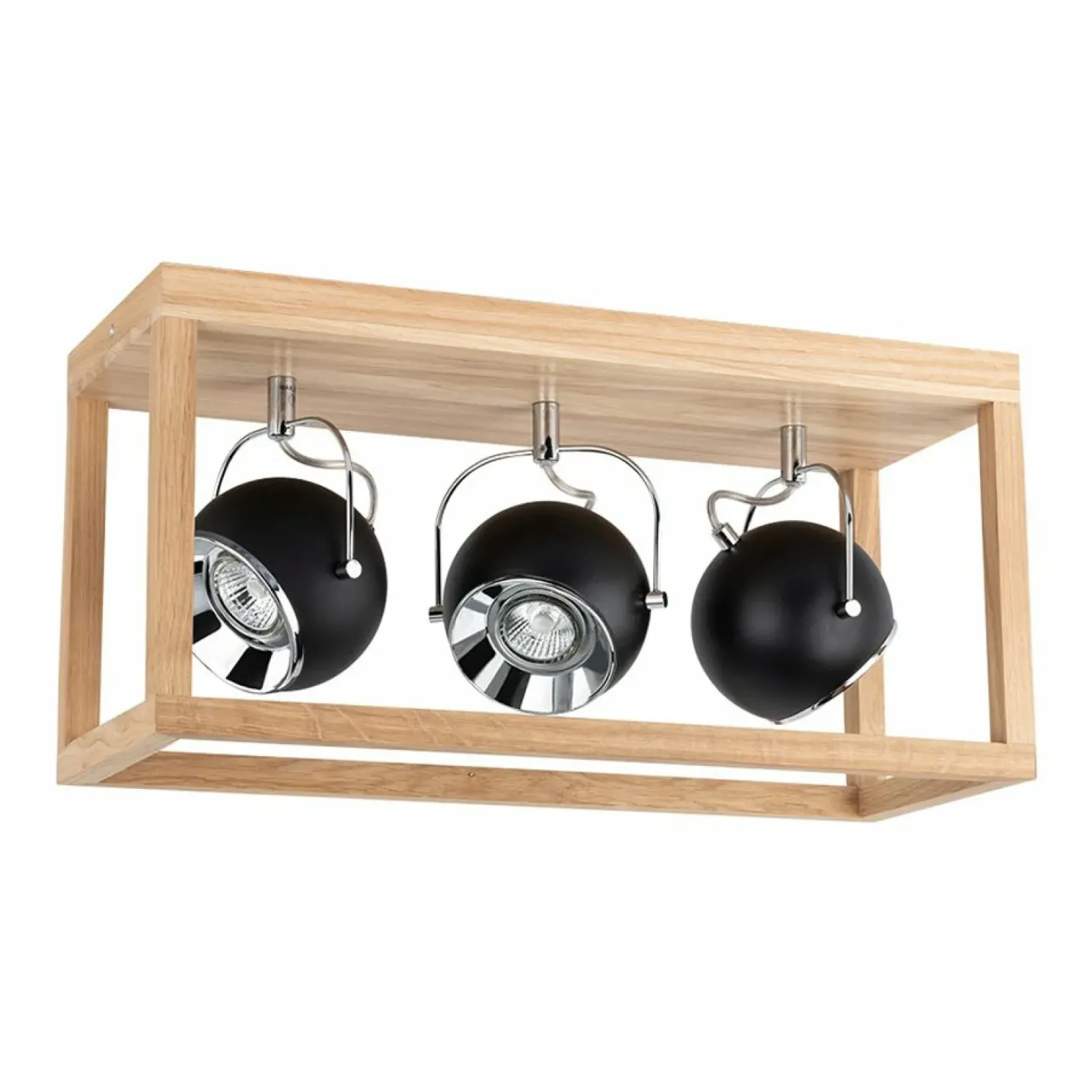 Sklep Kaja Dębowa lampa sufitowa z ruchomymi spotami 5224374 ROY | Kaja Best