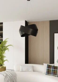 Sklep Kaja Dekoracyjna czarna lampa wisząca do salonu 512/1 | Kaja Oświetlenie czarny Outlet