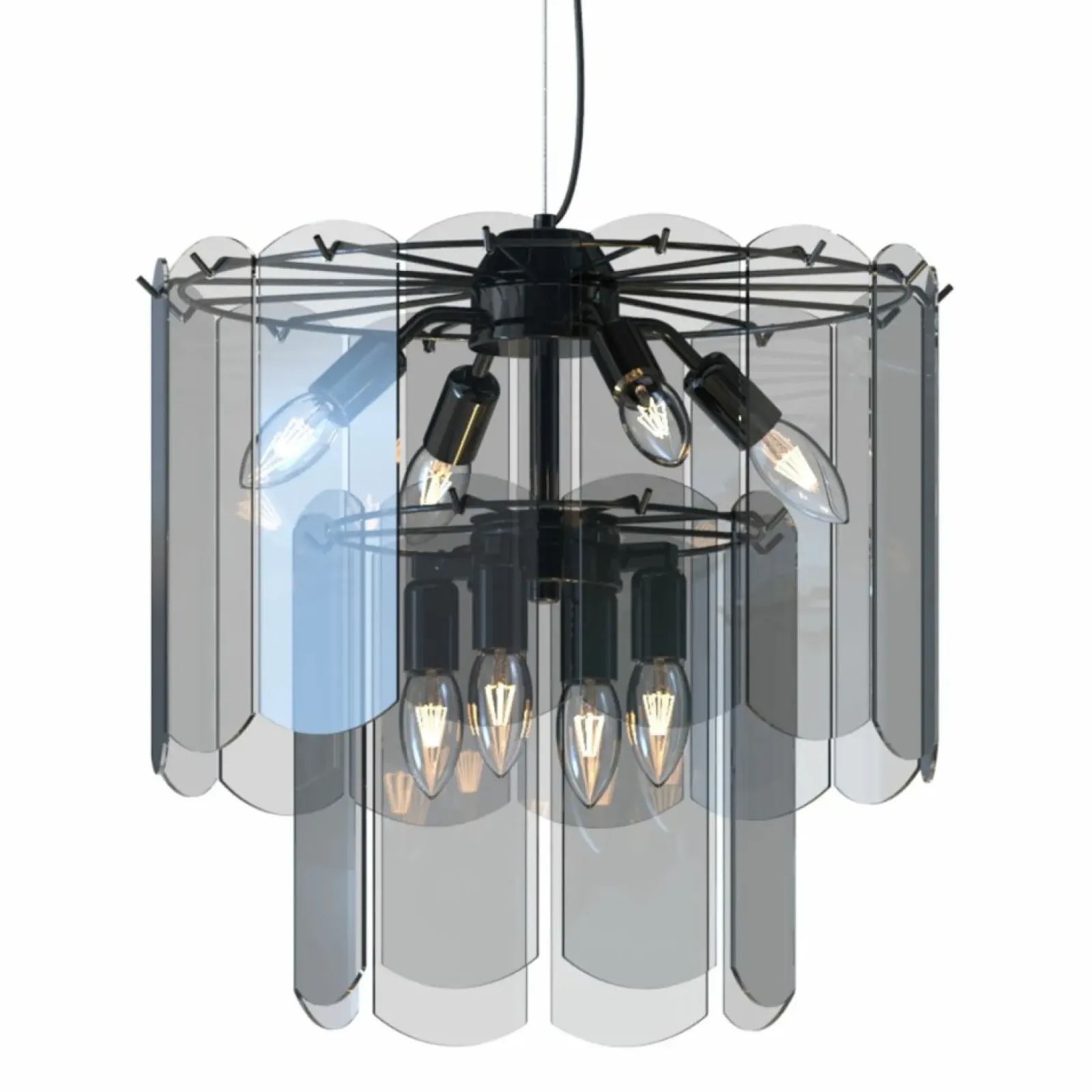 Sklep Kaja Dekoracyjna, elegancka lampa wisząca MD3523-8M-EBCN NIRA | Kaja New