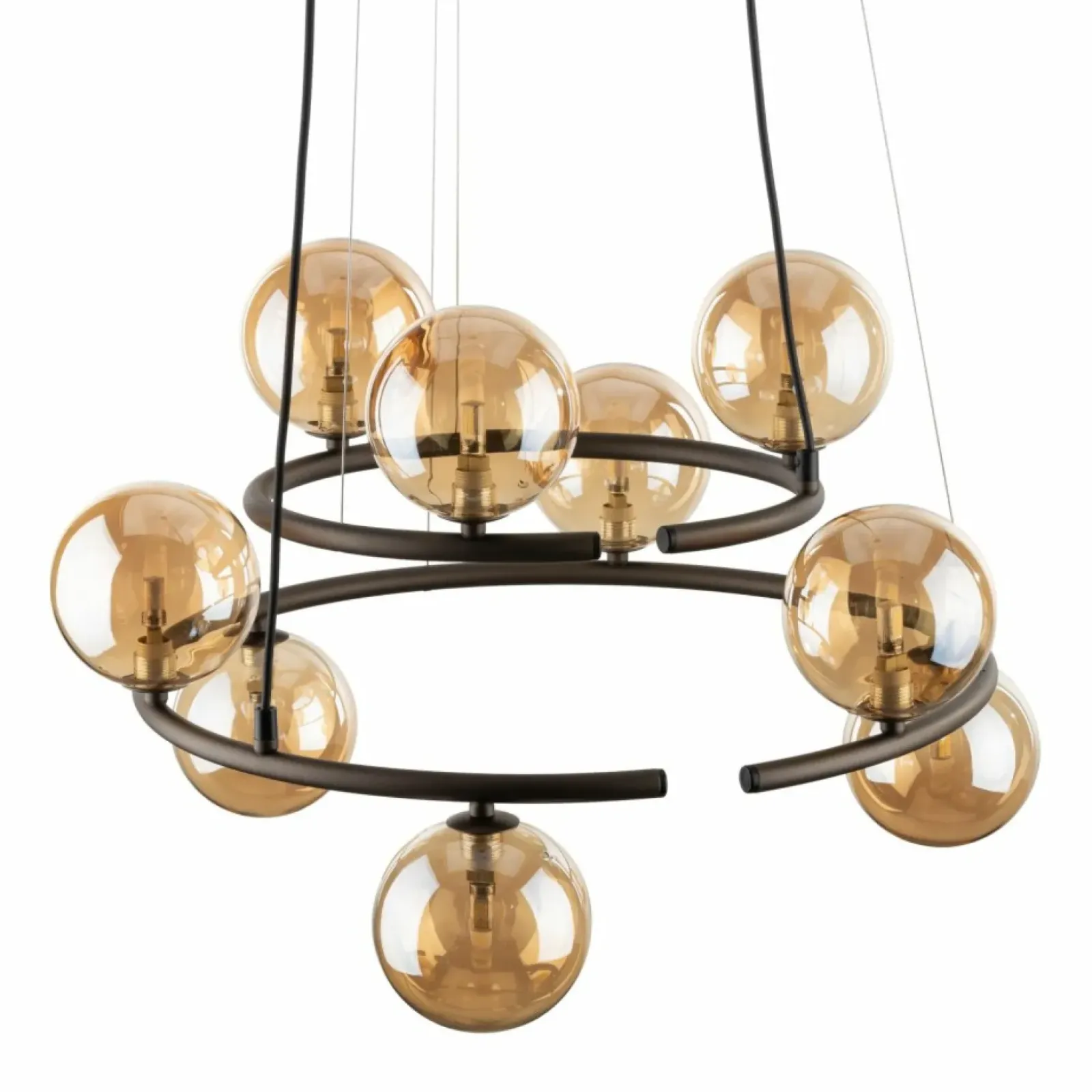 Sklep Kaja Dekoracyjna lampa, bursztynowe klosze TK 6587 ANABELLE BROWN | Kaja Clearance
