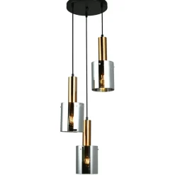 Sklep Kaja Dekoracyjna lampa do jadalni PND-5581-3A-BRO+SG SARDO | Kaja New