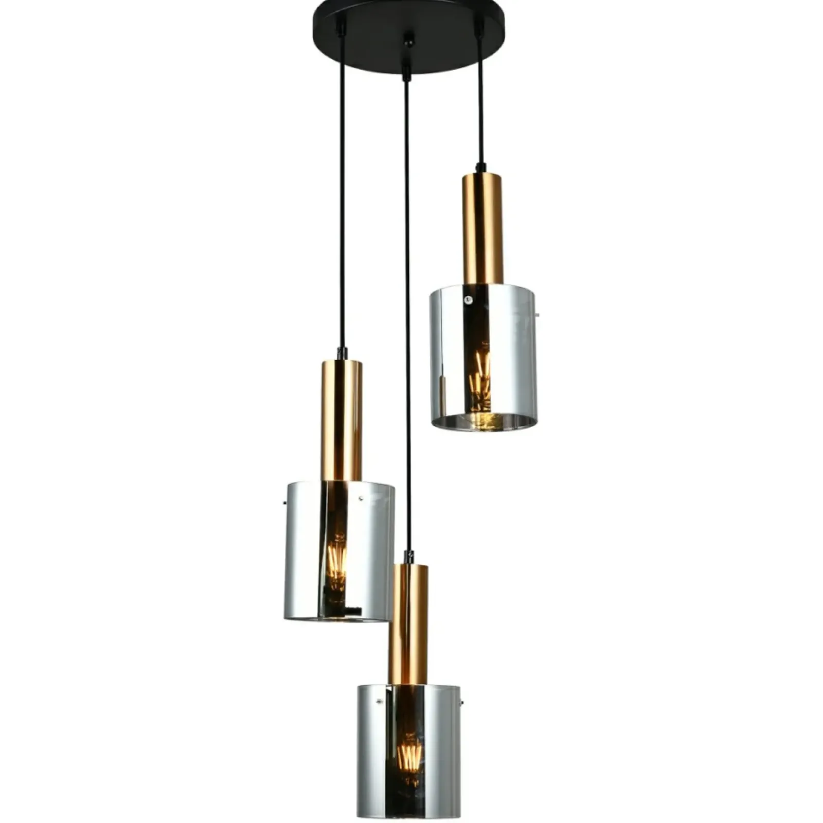 Sklep Kaja Dekoracyjna lampa do jadalni PND-5581-3A-BRO+SG SARDO | Kaja New