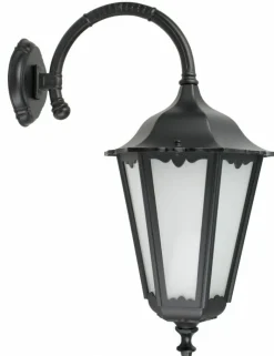Sklep Kaja Dekoracyjna lampa elewacyjna, czarna K 3012/1/BD z serii RETRO MAXI | Kaja Oświe* Kinkiety Ogrodowe