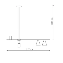 Sklep Kaja Dekoracyjna lampa nad stół LP-074/4PL BK/GD ARIZONA | Kaja Oświetlenie Cheap