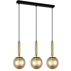 Sklep Kaja Dekoracyjna lampa nad wyspę PND-2324-3L BRO+AMB RAVENA | Kaja Discount