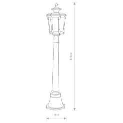 Sklep Kaja Dekoracyjna lampa ogrodowa, latarnia retro 4694 AMUR | Kaja* Lampy Ogrodowe Stojące