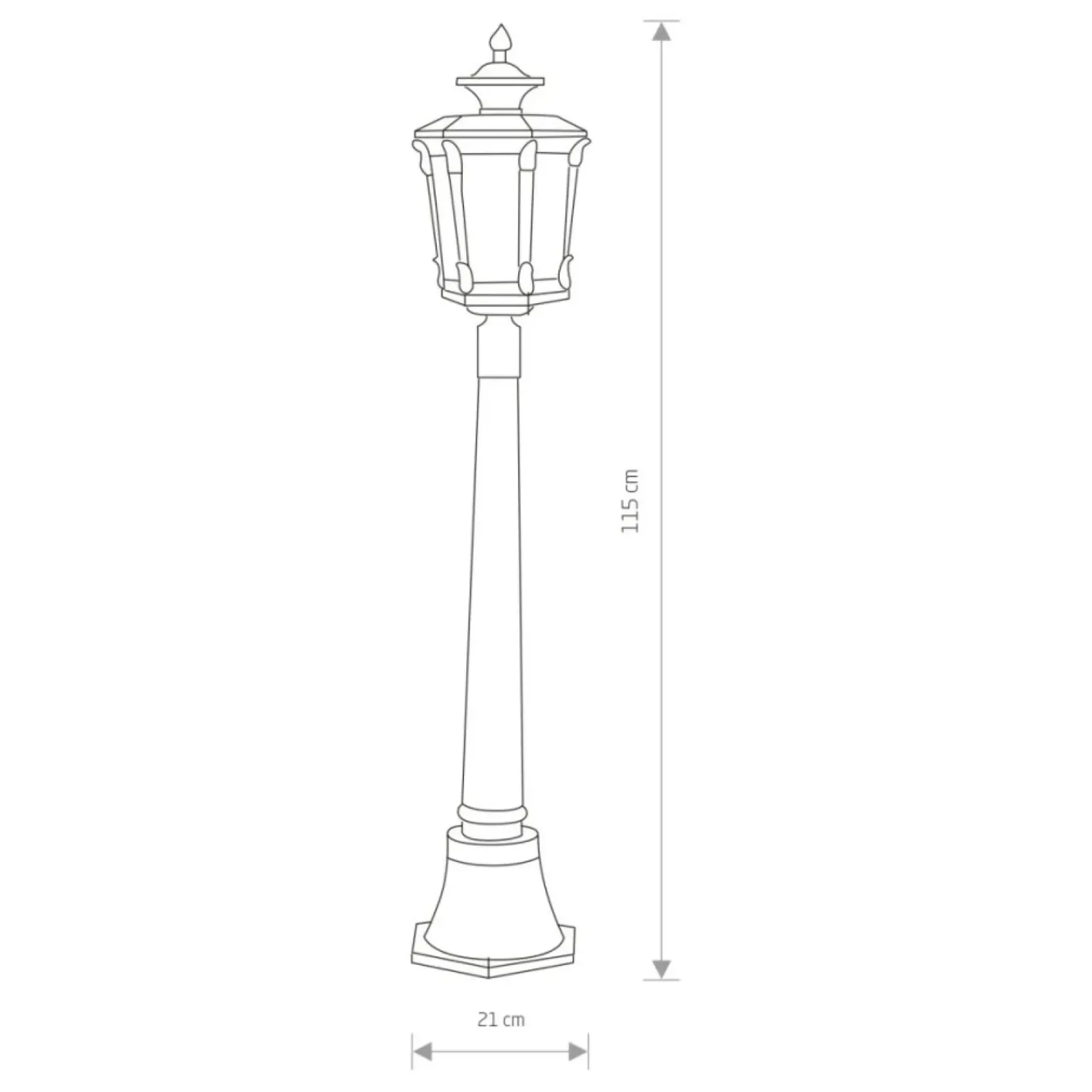 Sklep Kaja Dekoracyjna lampa ogrodowa, latarnia retro 4694 AMUR | Kaja* Lampy Ogrodowe Stojące