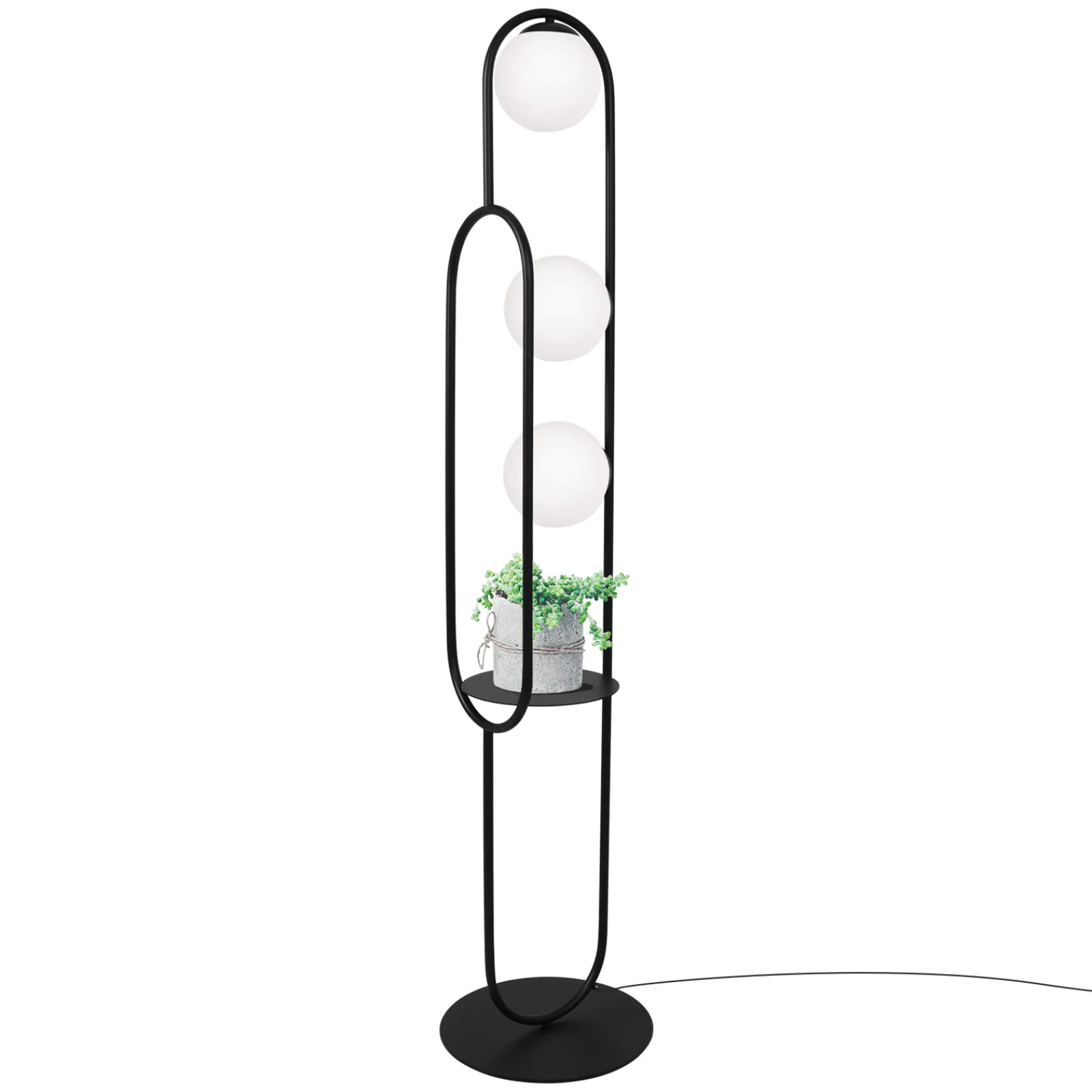 Sklep Kaja Dekoracyjna lampa podłogowa z półką K-4963 | Kaja Oświetlenie* Lampy Podłogowe