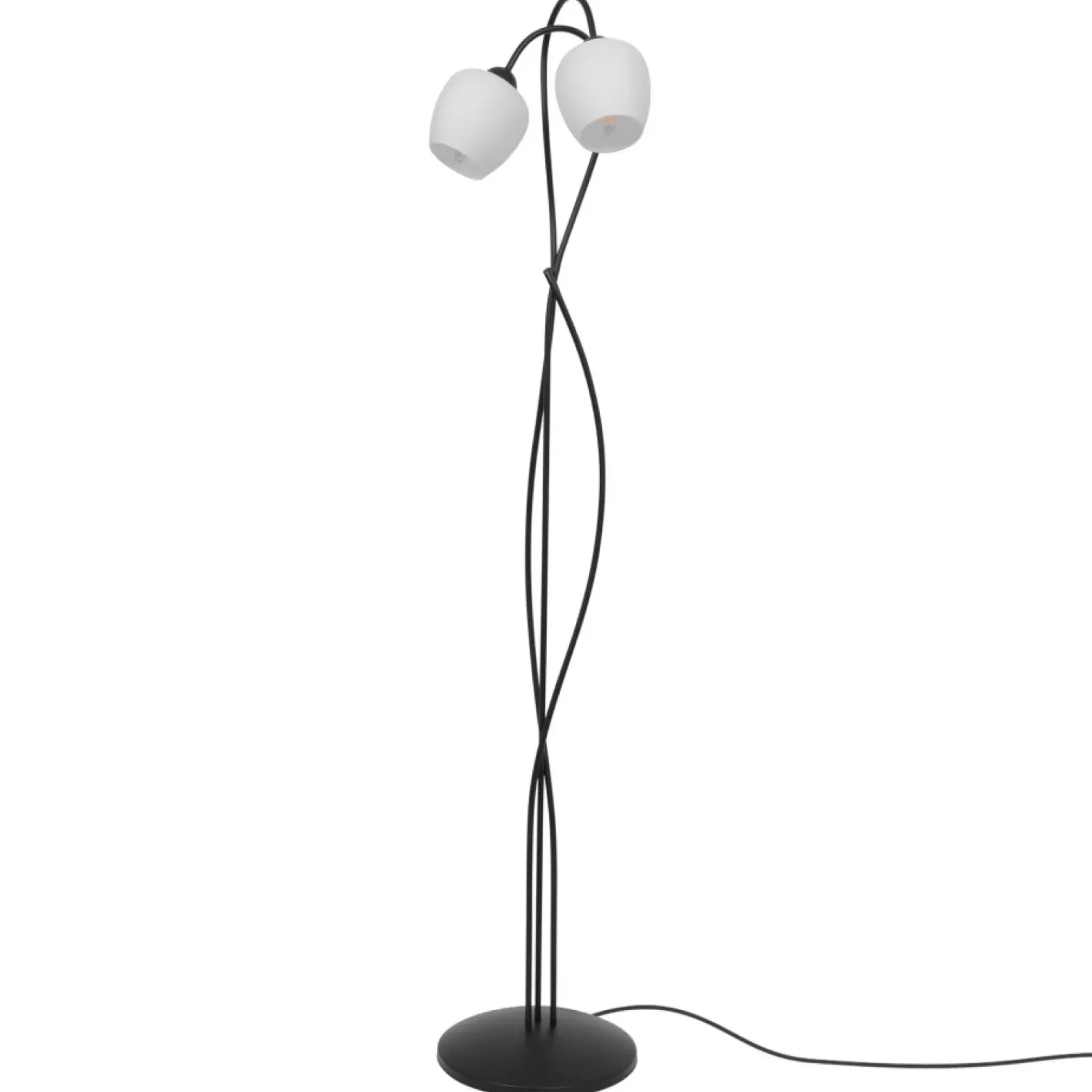 Sklep Kaja Dekoracyjna lampa podłogowa z białymi kloszami K-5188 z serii BELLA* Tradycyjne Lampy Podłogowe|Lampy Podłogowe