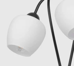 Sklep Kaja Dekoracyjna lampa podłogowa z białymi kloszami K-5188 z serii BELLA* Tradycyjne Lampy Podłogowe|Lampy Podłogowe