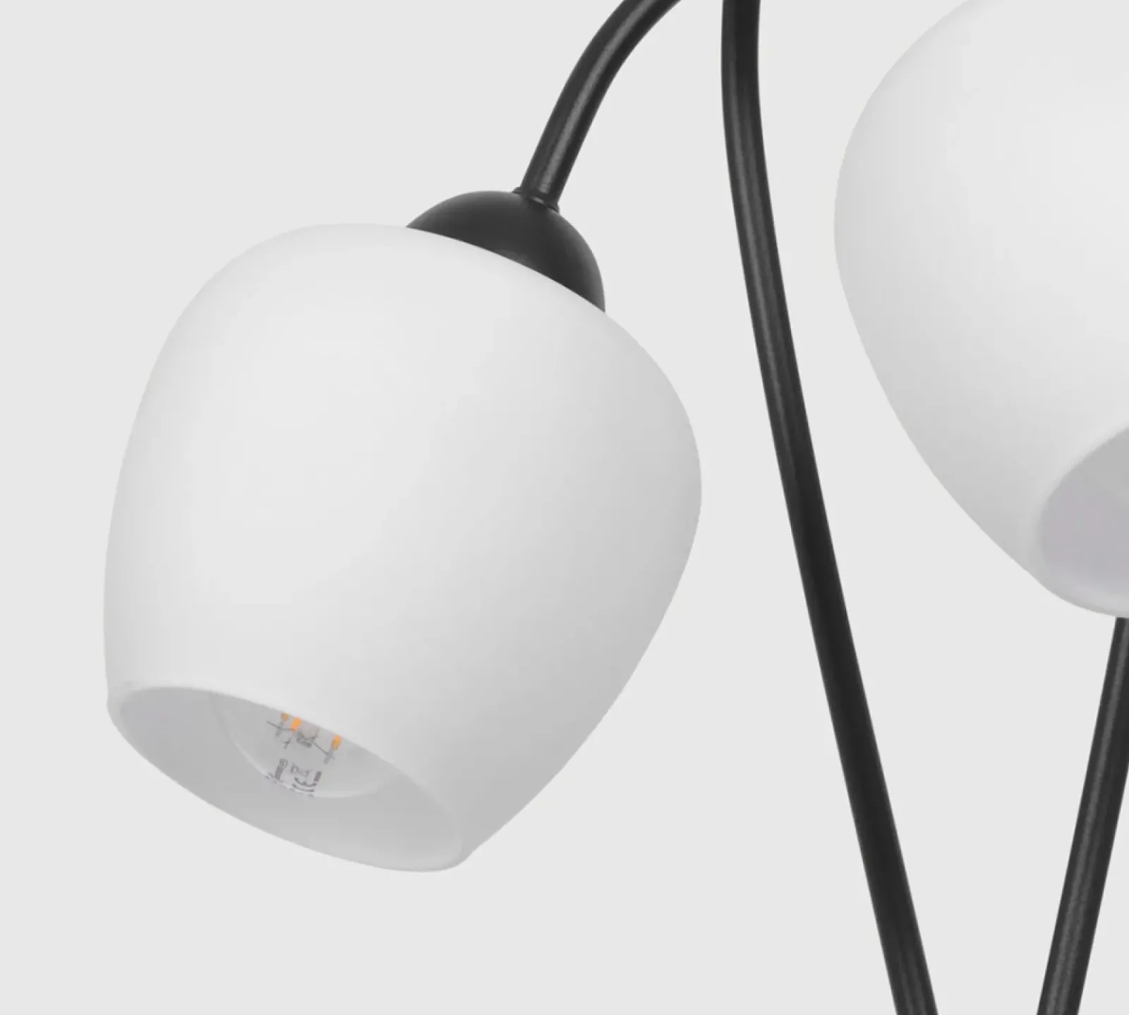 Sklep Kaja Dekoracyjna lampa podłogowa z białymi kloszami K-5188 z serii BELLA* Tradycyjne Lampy Podłogowe|Lampy Podłogowe