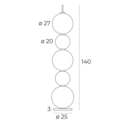 Sklep Kaja Dekoracyjna lampa podłogowa LED 140cm MX F0058 TAMA | Kaja* Lampy Led