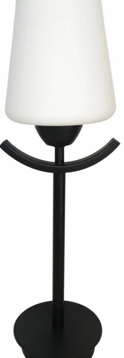 Sklep Kaja Dekoracyjna lampa stołowa z białym kloszem 41-38852 z serii LONDYN* Tradycyjne Lampki Stołowe