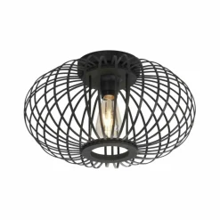 Sklep Kaja Dekoracyjna lampa sufitowa z ozdobnym abażurem 11410-18 RACOON | Kaja czarny Outlet