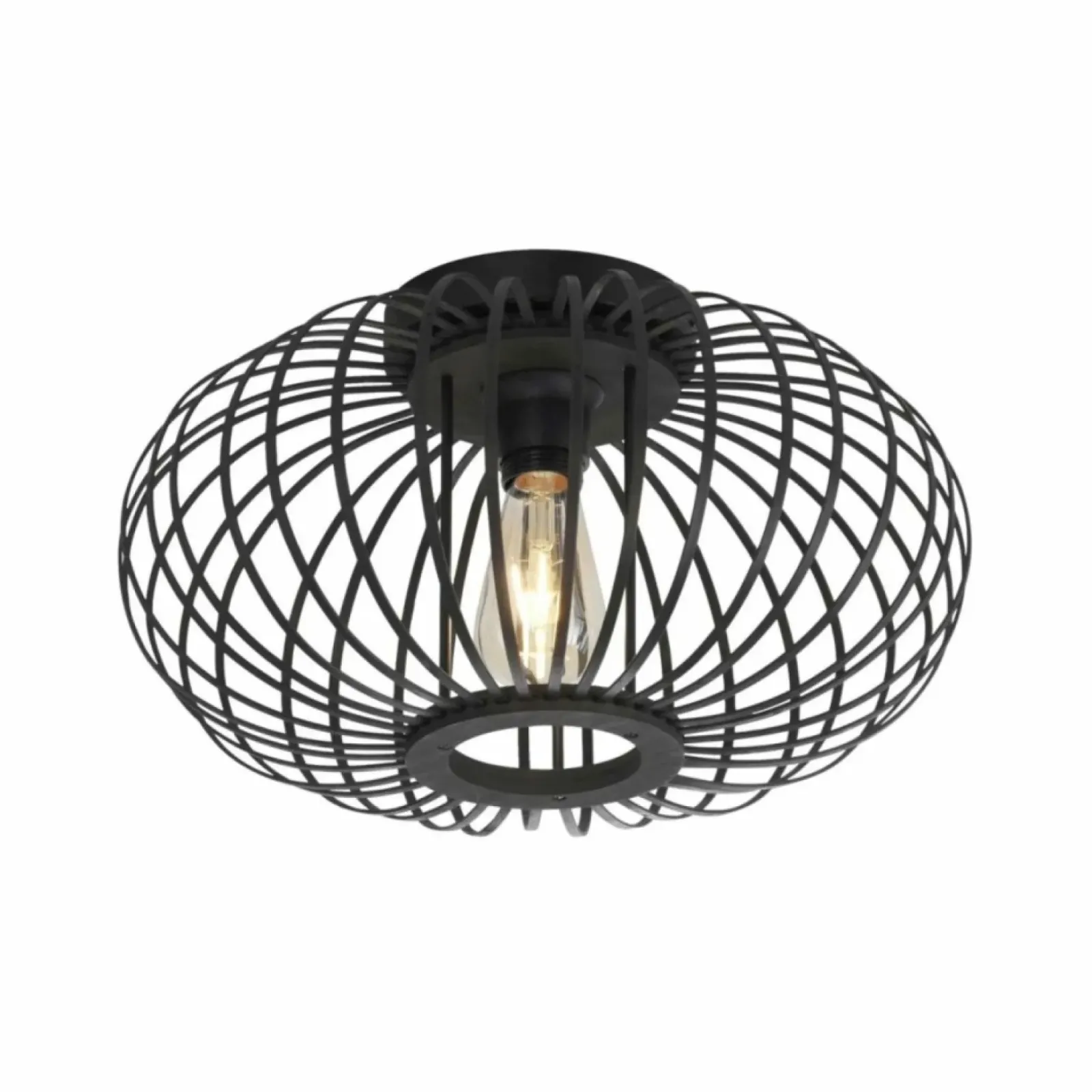 Sklep Kaja Dekoracyjna lampa sufitowa z ozdobnym abażurem 11410-18 RACOON | Kaja czarny Outlet