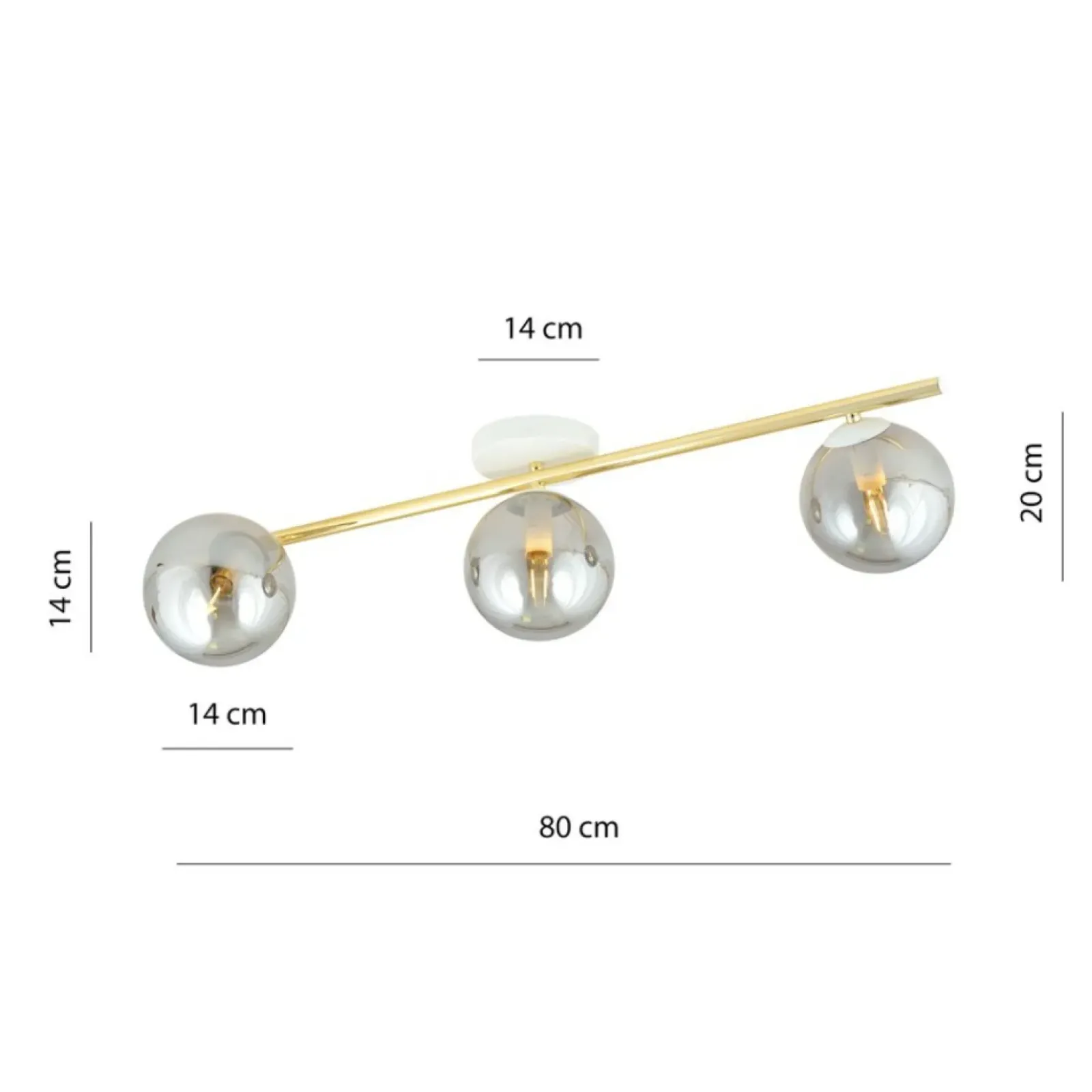 Sklep Kaja Dekoracyjna lampa sufitowa z ciemnymi kloszami 1247/3 z serii SPLENDI Hot