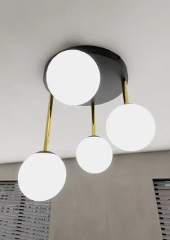 Sklep Kaja Dekoracyjna lampa sufitowa z białymi kloszami 1260/4 z serii DOLCE* Plafony Nowoczesne