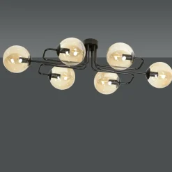 Sklep Kaja Dekoracyjna lampa sufitowa z miodowymi kloszami 833/6A | Kaja Cheap