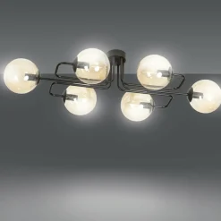 Sklep Kaja Dekoracyjna lampa sufitowa z miodowymi kloszami 833/6A | Kaja Cheap