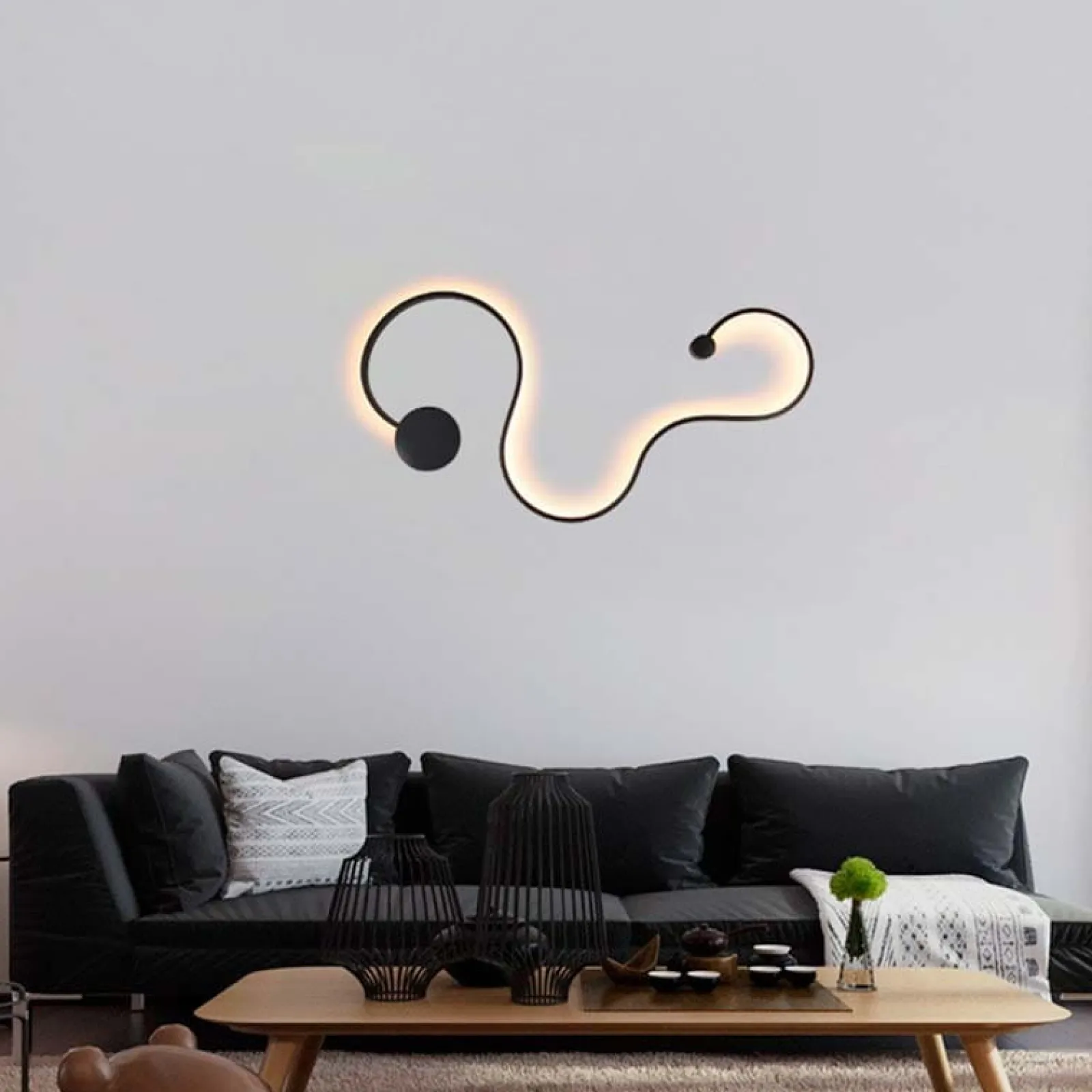 Sklep Kaja Dekoracyjna lampa sufitowa LED ABR-MKL40W LINEA | Kaja Oświetlenie* Plafony Nowoczesne|Lampy Led