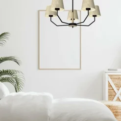Sklep Kaja Dekoracyjna lampa sufitowa z pięcioma abażurami MLP7277 z serii ETNA | Kaja Oświ czarny Outlet