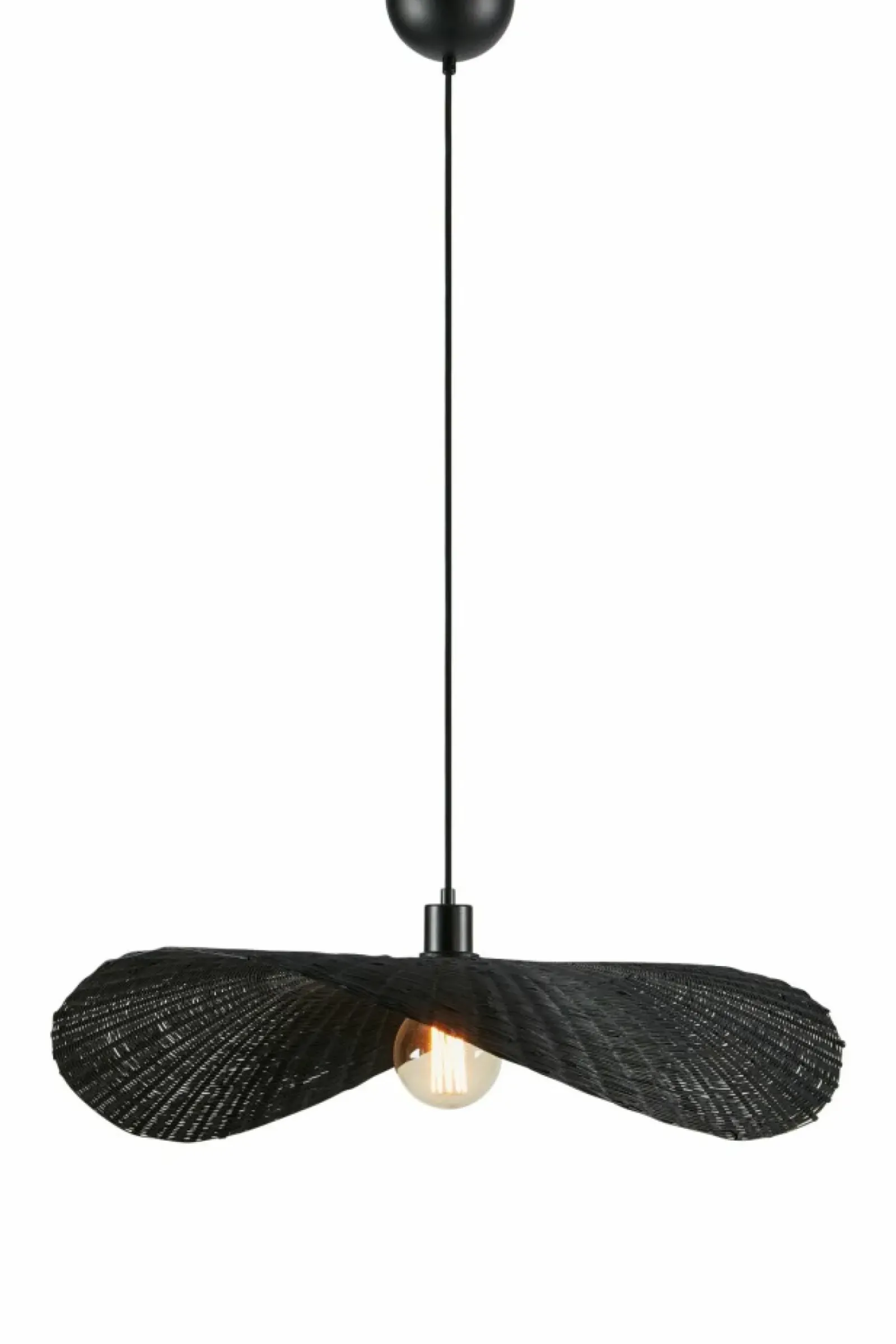Sklep Kaja Dekoracyjna lampa wisząca, czarny kapelusz 108678 RAYO | Kaja Outlet