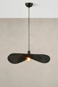 Sklep Kaja Dekoracyjna lampa wisząca, czarny kapelusz 108678 RAYO | Kaja Outlet