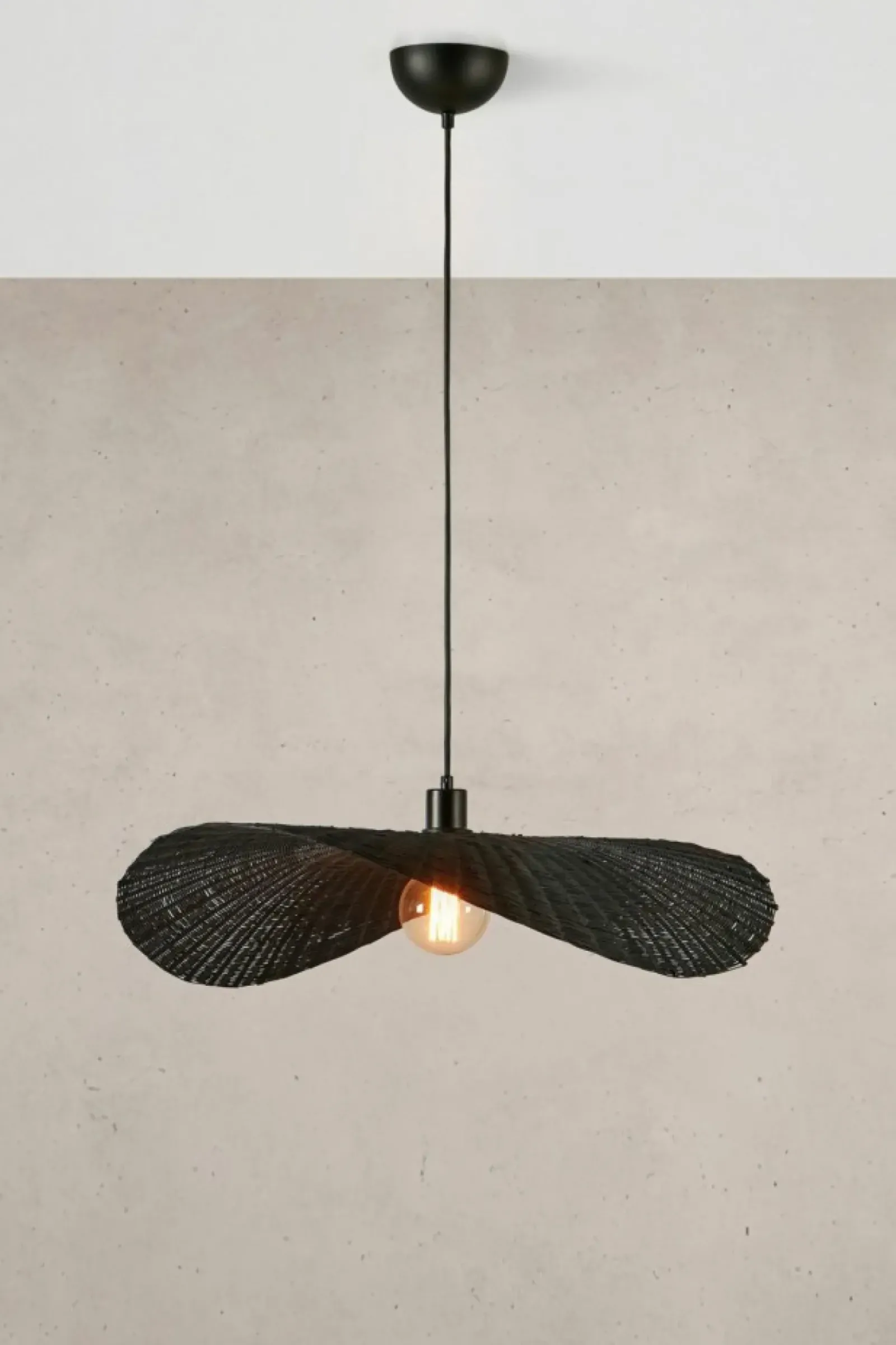 Sklep Kaja Dekoracyjna lampa wisząca, czarny kapelusz 108678 RAYO | Kaja Outlet