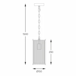 Sklep Kaja Dekoracyjna lampa wisząca w stylu glamour 2200131P-1 MARMO | Kaja Discount