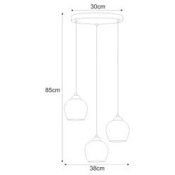 Sklep Kaja Dekoracyjna lampa wisząca z kloszami, chrom K-5611 z serii NIRA Flash Sale