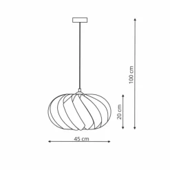 Sklep Kaja Dekoracyjna lampa wisząca do salonu LP-023/1P WH JET | Kaja Hot