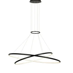 Sklep Kaja Dekoracyjna lampa wisząca do salonu LP-940/2P BK CCT HALIFAX | Kaja Shop