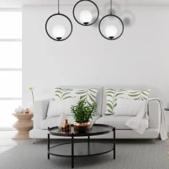 Sklep Kaja Dekoracyjna lampa wisząca z czarnymi okręgami MLP5594 z serii BOSTON | Kaja Oświ Best Sale
