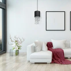 Sklep Kaja Dekoracyjna lampa wisząca z kryształkami MLP6429 z serii ALMERIA | Kaja Oświetle* Żyrandole Z Abażurem
