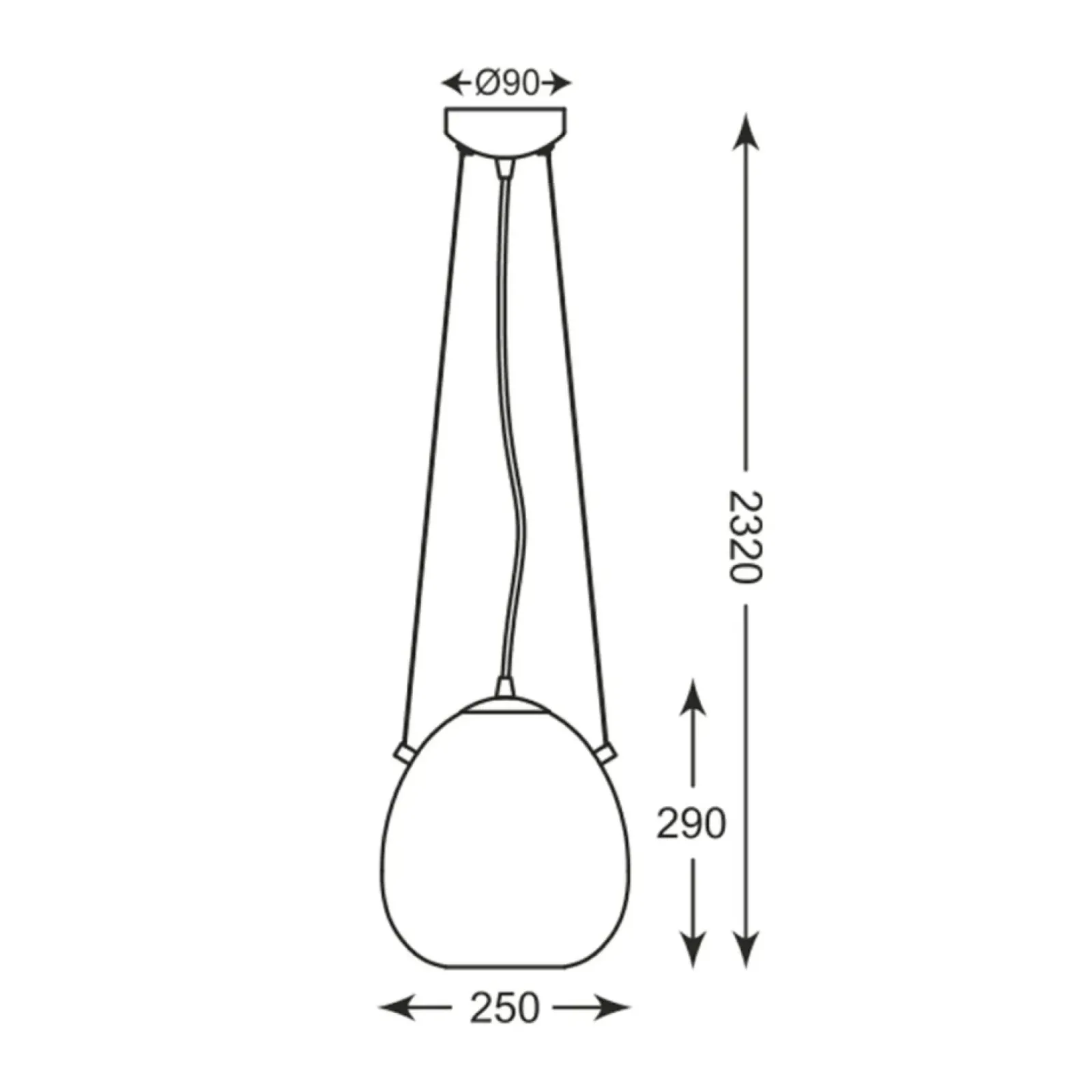 Sklep Kaja Dekoracyjna lampa wisząca do jadalni P19066B-D25 MOON | Kaja Clearance