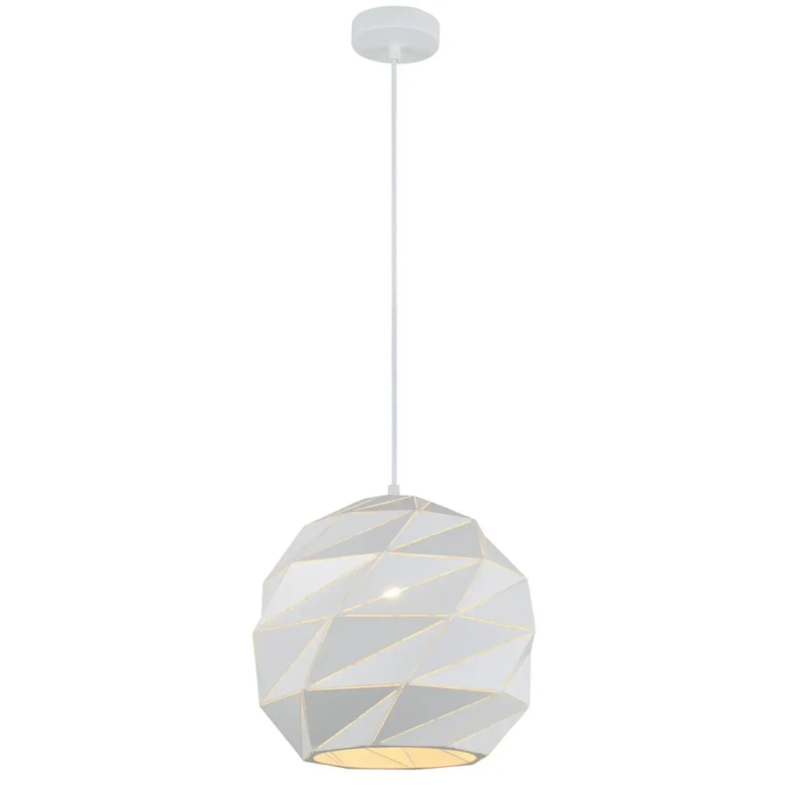 Sklep Kaja Dekoracyjna lampa wisząca ⌀32cm PND-2424-1L-WH PALERMO | Kaja Shop