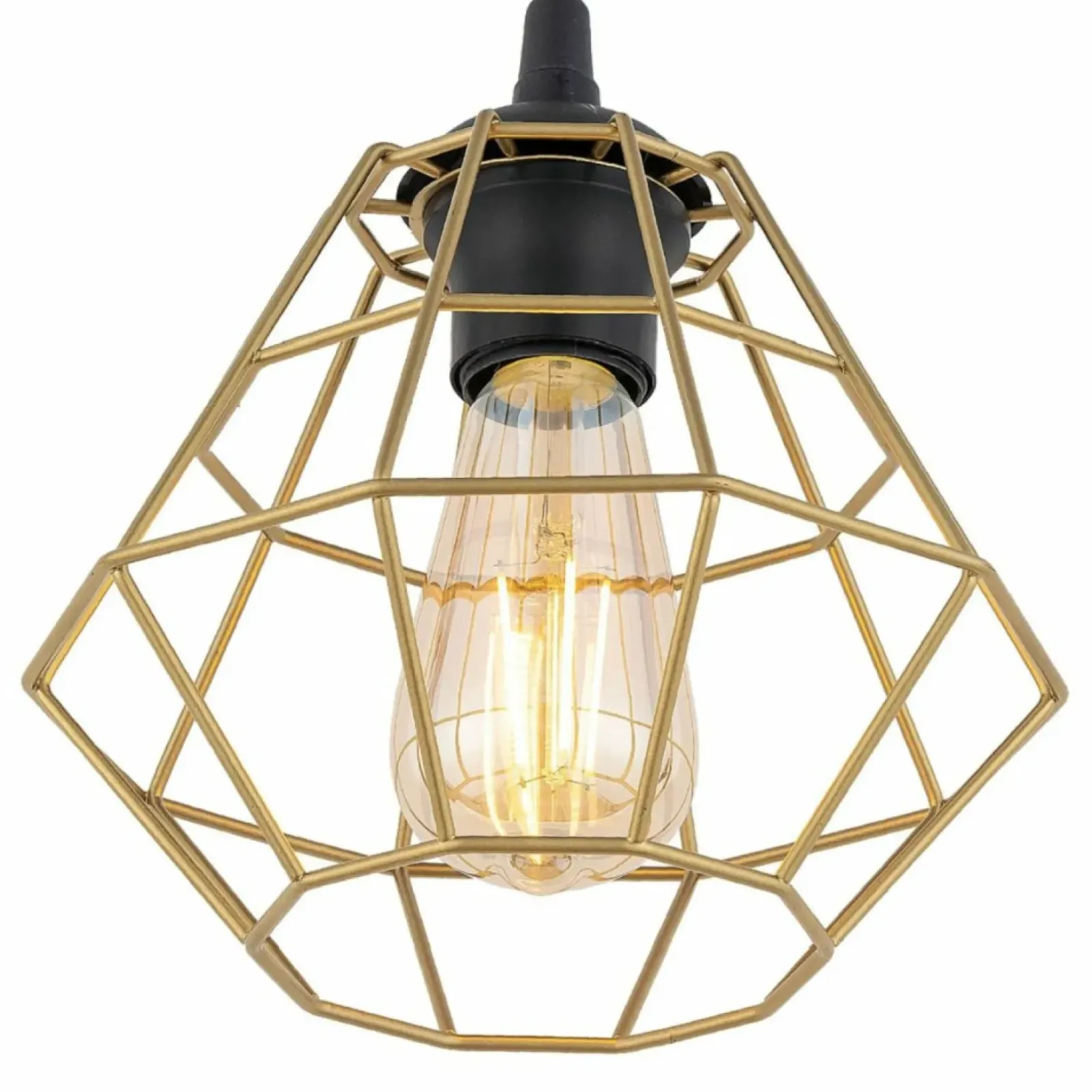 Sklep Kaja Dekoracyjna lampa wisząca ze złotym kloszem TK 4640 DIAMOND NEW Outlet