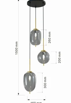 Sklep Kaja Dekoracyjna lampa wisząca do salonu WF 5007-302 BELLEVILLE | Kaja Flash Sale