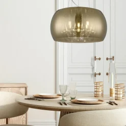 Sklep Kaja Dekoracyjna lampa ze złotym kloszem P0076-05L-F7HF CRYSTAL | Kaja Cheap
