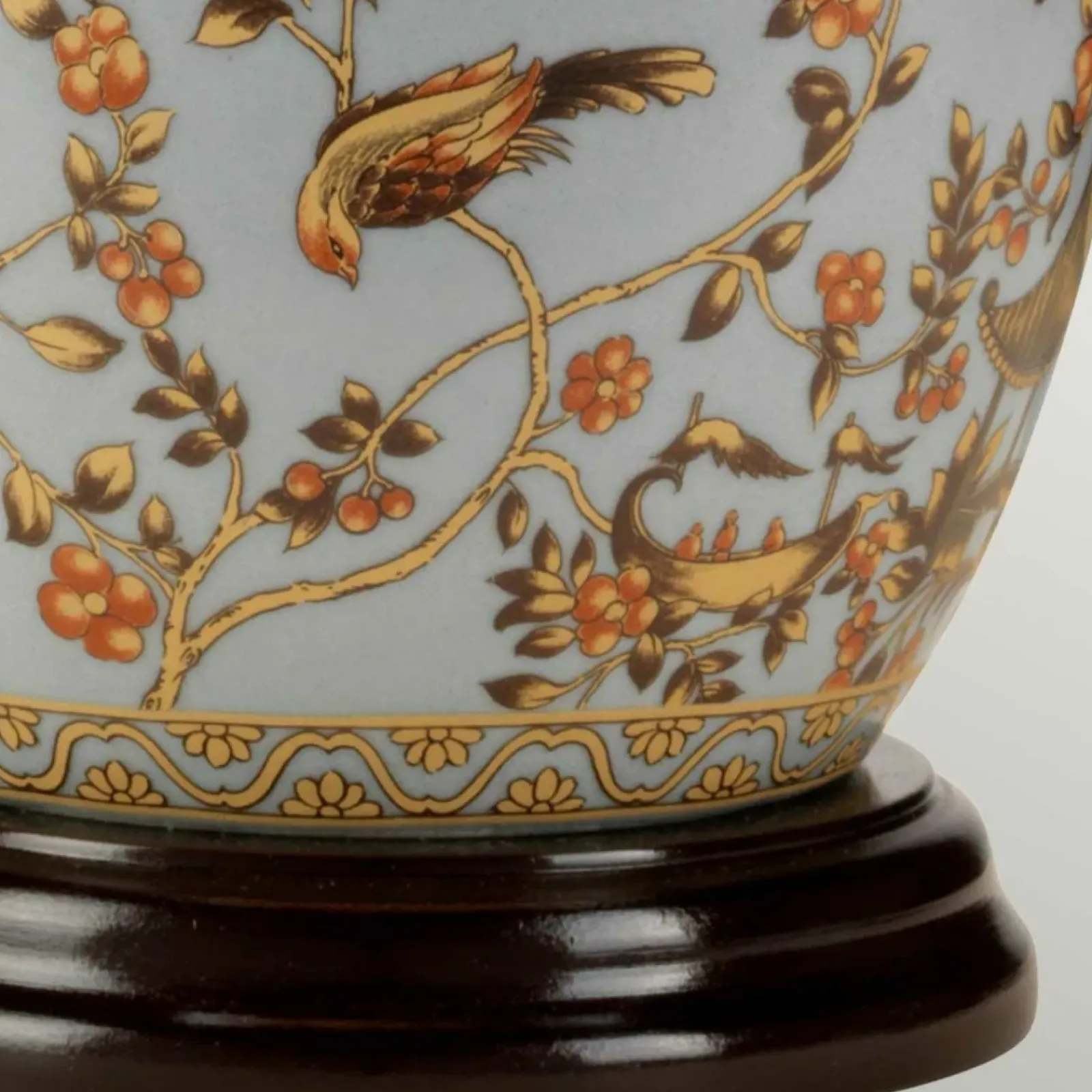 Sklep Kaja Dekoracyjna lampka nocna z rysunkami GOLD-BIRDS-TL z serii GOLD BIRDS* Tradycyjne Lampki Stołowe